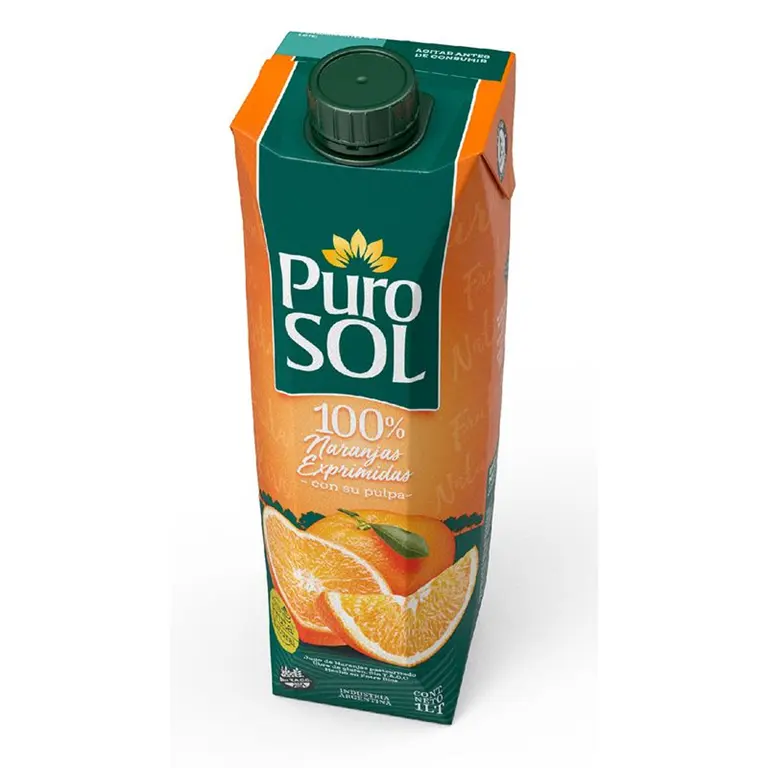 PURO SOL JUGO 1L100 % NARANJAS EXPRIMIDAS