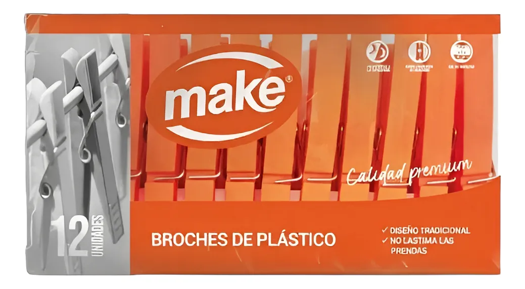 BROCHES PLASTICOS X 12 MAKE