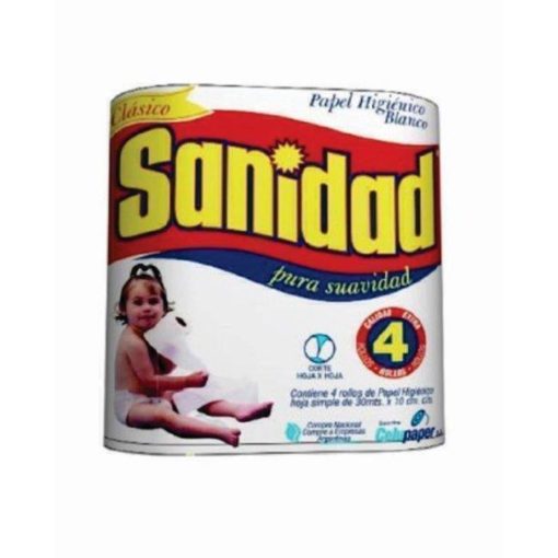 SANIDAD PAPEL HIG.BCO.30MT 4 ROLLOS.