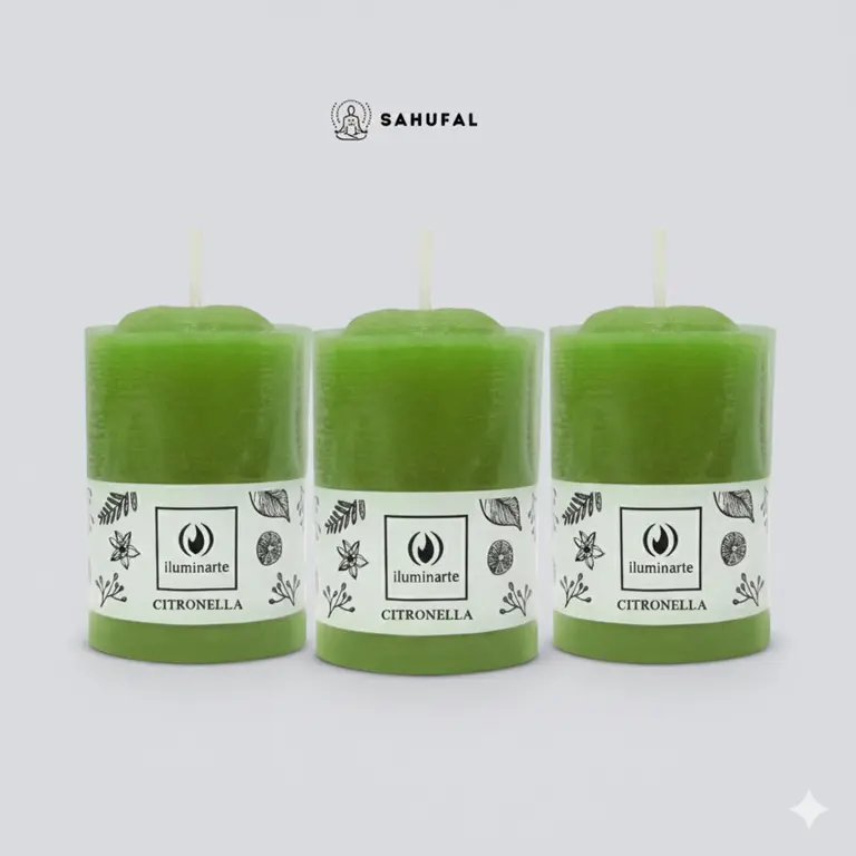 ILUMINARTE VELAS CITRONELLA 3 VELONES.