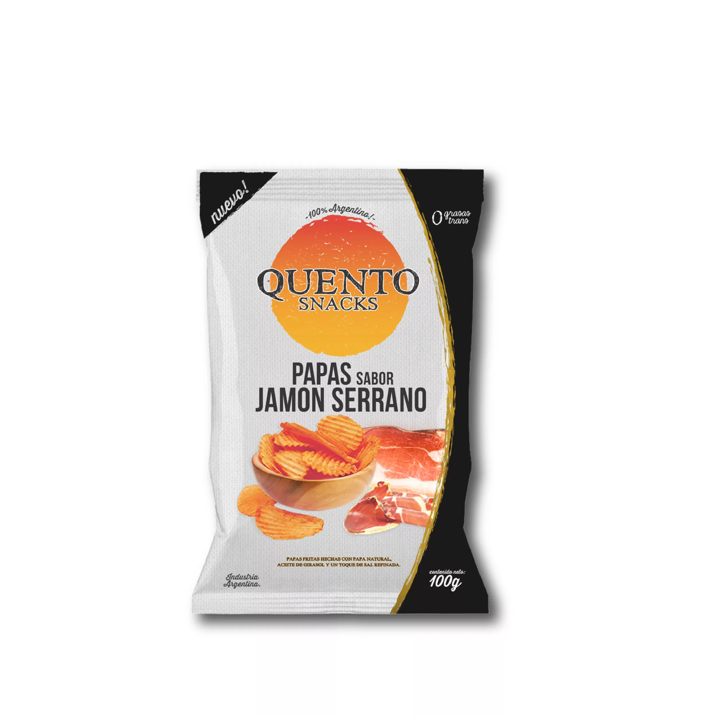 QUENTO PAPAS 162G.JAMON SERRANO
