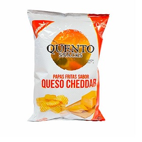 QUENTO PAPAS 90G.QUESO CHEDDAR