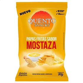 QUENTO PAPAS 90G.MOSTAZA