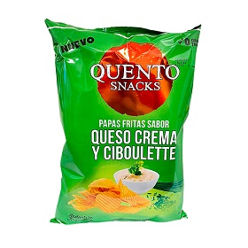 QUENTO PAPAS 90G.QUESO CREMA Y CIBOULETTE