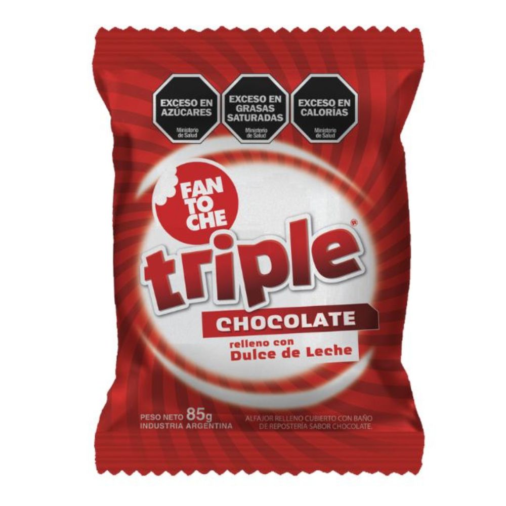 ALFAJOR FANTOCHE TRIPLE CHOCO